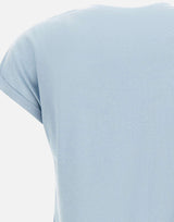 ELEVENTY T-shirt con finitura metallizzata Light Blue Donna 