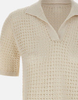ELEVENTY Maglia in seta a maniche corte WHITE Donna 