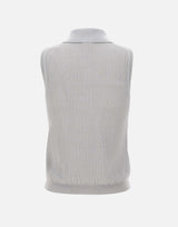 ELEVENTY Gilet in maglia di cotone Light Blue Donna 