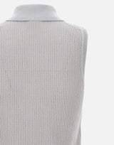 ELEVENTY Gilet in maglia di cotone Light Blue Donna 