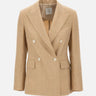 ELEVENTY Blazer doppiopetto misto lino e lana BEIGE Donna 