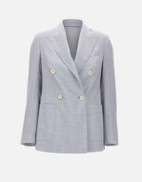 Blazer doppiopetto in misto lana e seta M85GIAJ03 TES0M046130 ELEVENTY 