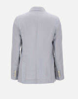 Blazer doppiopetto in misto lana e seta M85GIAJ03 TES0M046130 ELEVENTY 
