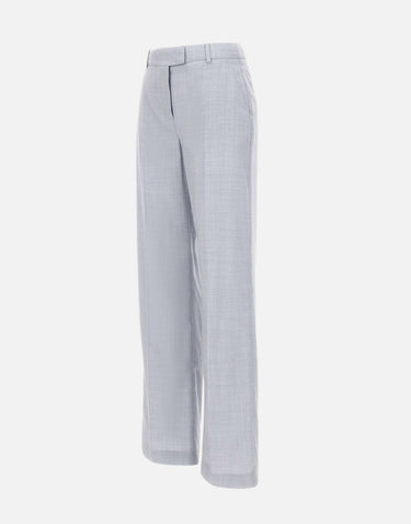 ELEVENTY Pantaloni in misto lana e seta Light Blue Donna 