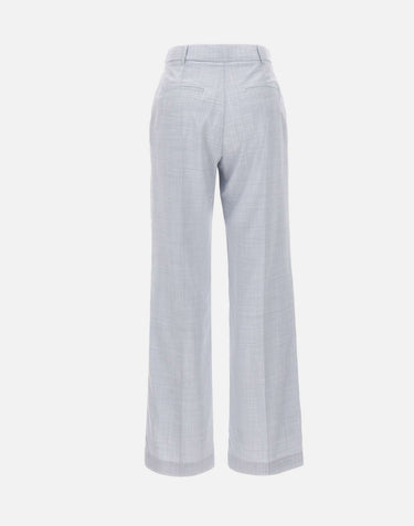 ELEVENTY Pantaloni in misto lana e seta Light Blue Donna 