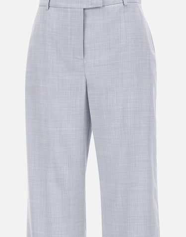 ELEVENTY Pantaloni in misto lana e seta Light Blue Donna 