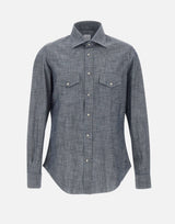 ELEVENTY Camicia "Iconic" BLUE Uomo 