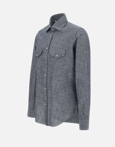 ELEVENTY Camicia "Iconic" BLUE Uomo 