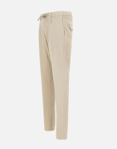 ELEVENTY Pantaloni in misto cotone elasticizzati BEIGE Uomo 