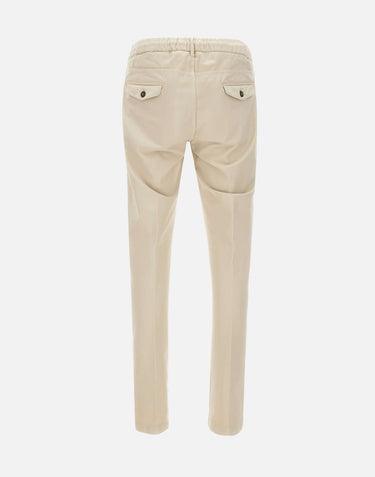 ELEVENTY Pantaloni in misto cotone elasticizzati BEIGE Uomo 