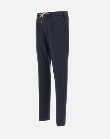 ELEVENTY Pantaloni in misto cotone elasticizzati BLUE Uomo 