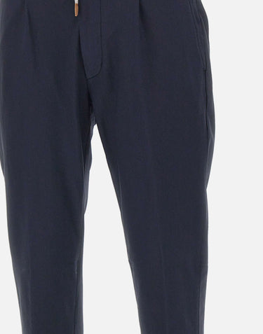 ELEVENTY Pantaloni in misto cotone elasticizzati BLUE Uomo 