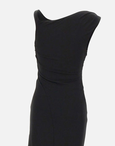 Abito in jersey crêpe con spallina gioiello AB90661E2 110 ELISABETTA FRANCHI 