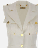 Abito in gabardina di cotone con tasconi AB92861E3 360 ELISABETTA FRANCHI 