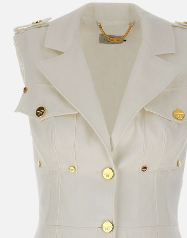 Abito in gabardina di cotone con tasconi AB92861E3 360 ELISABETTA FRANCHI 
