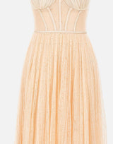 ELISABETTA FRANCHI Abito a campana in pizzo Pink Donna 