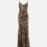 Abito Red Carpet in raso stretch con stampa alligatore ABR3061E2 644 ELISABETTA FRANCHI 