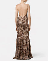Abito Red Carpet in raso stretch con stampa alligatore ABR3061E2 644 ELISABETTA FRANCHI 