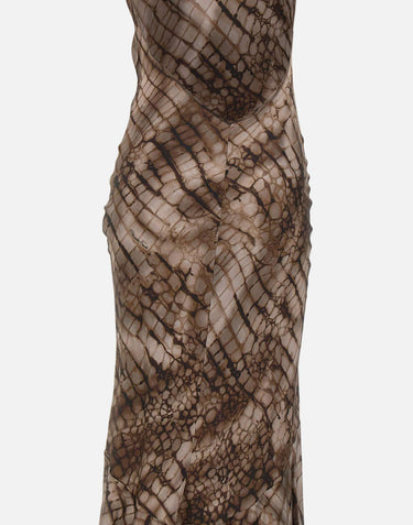 Abito Red Carpet in raso stretch con stampa alligatore ABR3061E2 644 ELISABETTA FRANCHI 