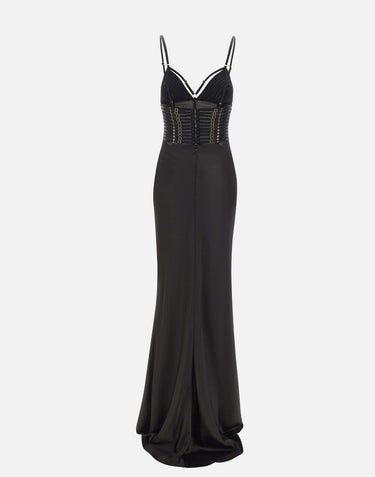 Abito Red Carpet in raso con elastici ABR5362E2 110 ELISABETTA FRANCHI 
