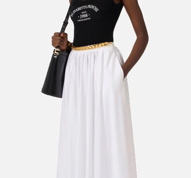 Body in maglia con logo stampato BK81Q61E2 110 ELISABETTA FRANCHI 