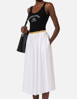 Body in maglia con logo stampato BK81Q61E2 110 ELISABETTA FRANCHI 