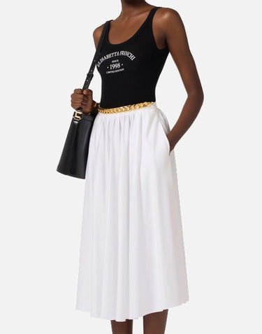 Body in maglia con logo stampato BK81Q61E2 110 ELISABETTA FRANCHI 