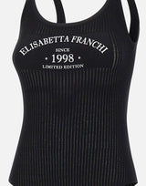 Body in maglia con logo stampato BK81Q61E2 110 ELISABETTA FRANCHI 