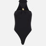 Body in jersey crêpe con dettaglio gioiello BO01761E2 110 ELISABETTA FRANCHI 