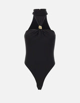 Body in jersey crêpe con dettaglio gioiello BO01761E2 110 ELISABETTA FRANCHI 