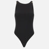 Body in jersey crêpe con dettagli logo BO03462E2 110 ELISABETTA FRANCHI 