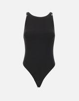 Body in jersey crêpe con dettagli logo BO03462E2 110 ELISABETTA FRANCHI 