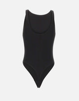 Body in jersey crêpe con dettagli logo BO03462E2 110 ELISABETTA FRANCHI 