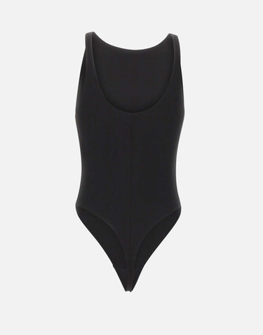 Body in jersey crêpe con dettagli logo BO03462E2 110 ELISABETTA FRANCHI 