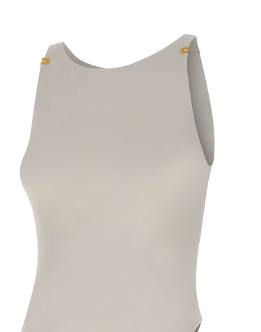 Body in jersey crêpe con dettagli logo BO03462E2 360 ELISABETTA FRANCHI 