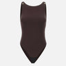 Body in jersey crêpe con dettagli logo BO03462E2 EV9 ELISABETTA FRANCHI 