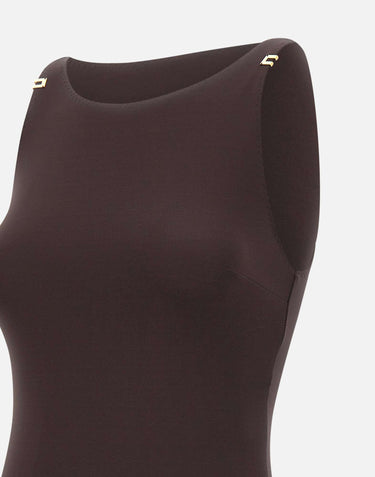 Body in jersey crêpe con dettagli logo BO03462E2 EV9 ELISABETTA FRANCHI 