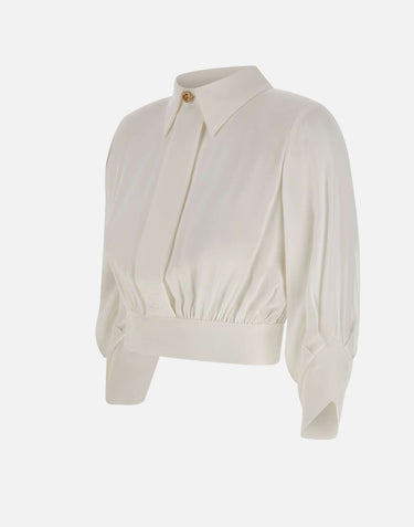 Camicia in georgette con nodo dietro CA14761E2 360 ELISABETTA FRANCHI 