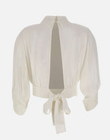 Camicia in georgette con nodo dietro CA14761E2 360 ELISABETTA FRANCHI 