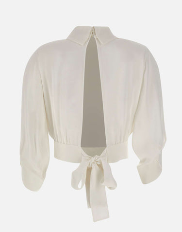 Camicia in georgette con nodo dietro CA14761E2 360 ELISABETTA FRANCHI 