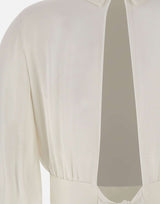 Camicia in georgette con nodo dietro CA14761E2 360 ELISABETTA FRANCHI 