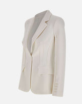 Giacca in doppio crêpe stretch con motivi a taglio vivo GI21661E2 360 ELISABETTA FRANCHI 