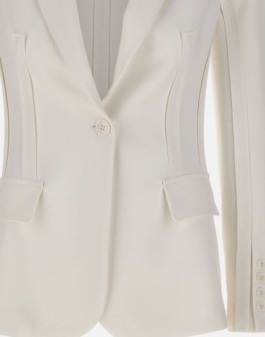 Giacca in doppio crêpe stretch con motivi a taglio vivo GI21661E2 360 ELISABETTA FRANCHI 