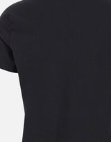 ELISABETTA FRANCHI T-shirt in jersey con logo ricamato BLACK Donna 