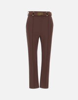 Pantaloni in tessuto tecnico bielastico con cintura PA13261E2 644 ELISABETTA FRANCHI 