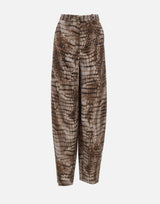 Pantaloni in jersey leggero con stampa alligatore PA16261E2 644 ELISABETTA FRANCHI 