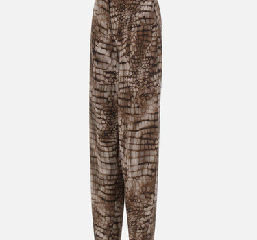 Pantaloni in jersey leggero con stampa alligatore PA16261E2 644 ELISABETTA FRANCHI 