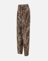Pantaloni in jersey leggero con stampa alligatore PA16261E2 644 ELISABETTA FRANCHI 
