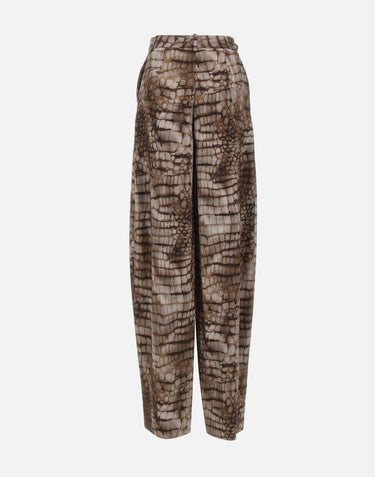 Pantaloni in jersey leggero con stampa alligatore PA16261E2 644 ELISABETTA FRANCHI 