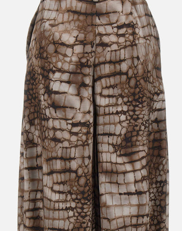 Pantaloni in jersey leggero con stampa alligatore PA16261E2 644 ELISABETTA FRANCHI 